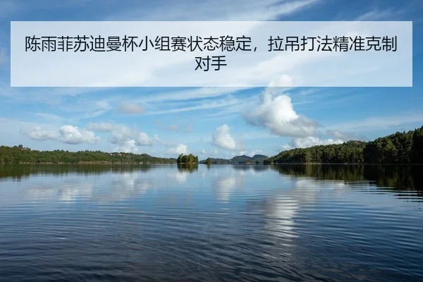 陈雨菲苏迪曼杯小组赛状态稳定，拉吊打法精准克制对手
